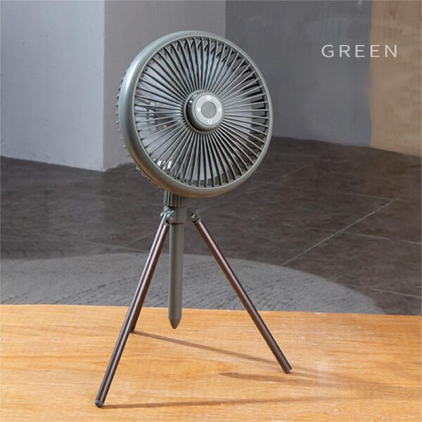 Foldable triangle desktop fan