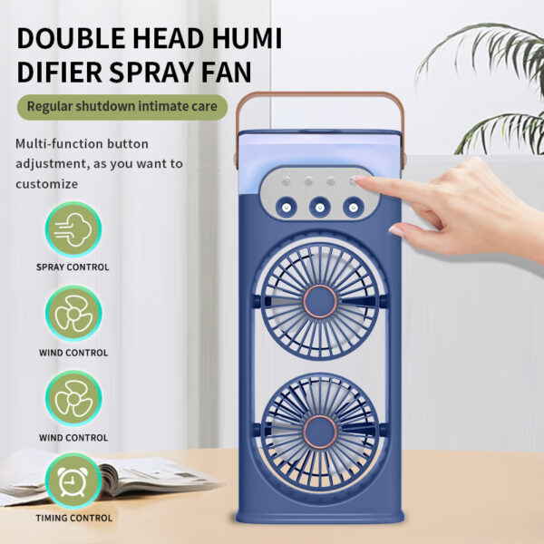 617 dual fans mist desktop fan