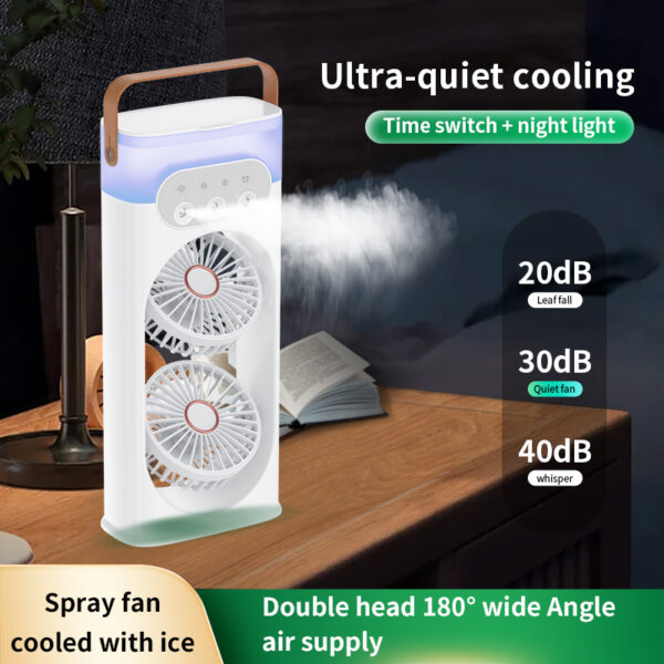 617 dual fans mist desktop fan