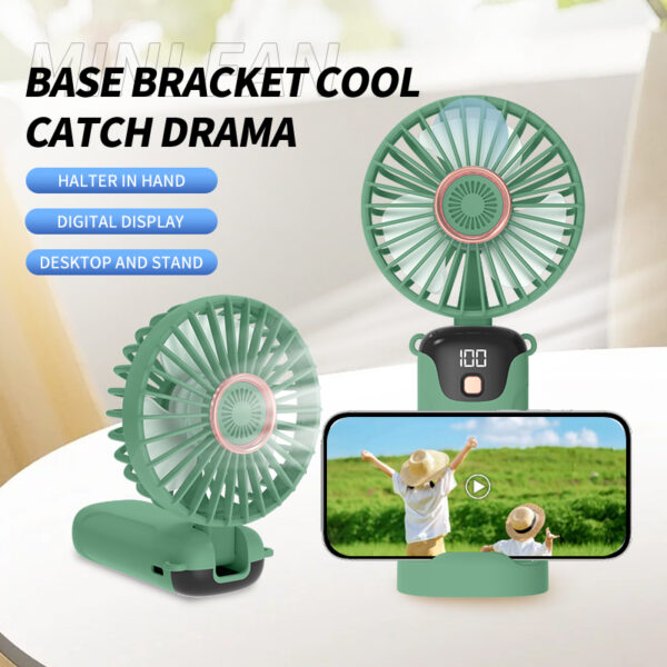 618 5-Speed Adjustable Digital Display Handheld Fan - Lightweight & Bulk Order Discounts for Promotional Gifts - Image 4